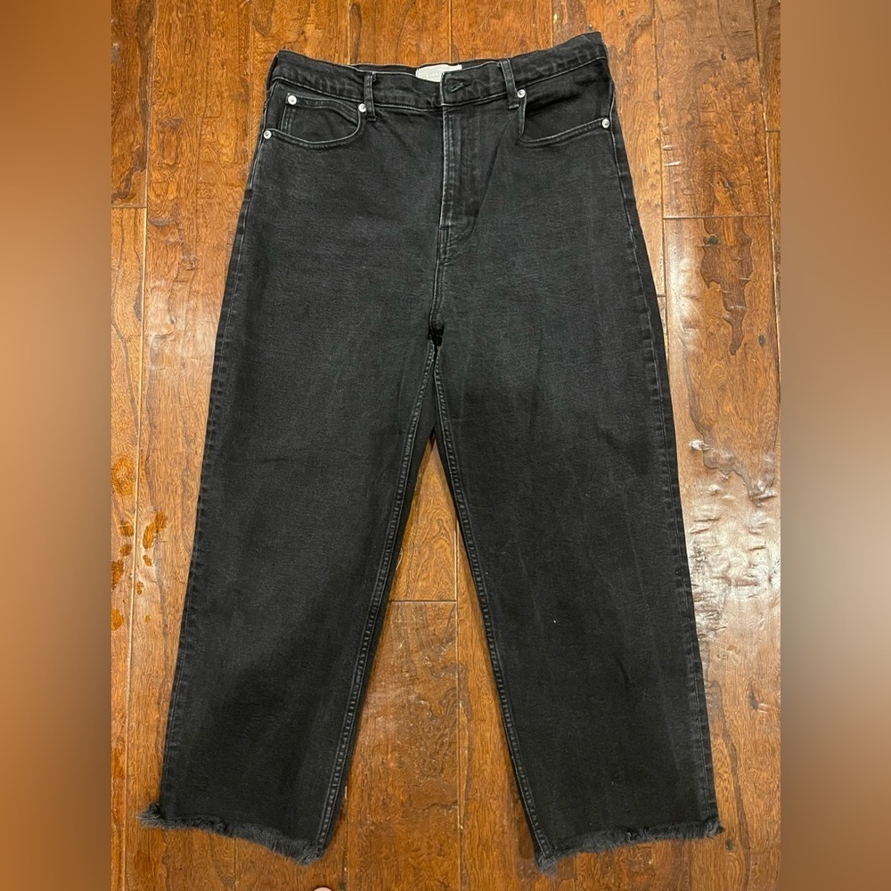 Everlane Way High Washed Black Size 31 Crop Denim Jeans